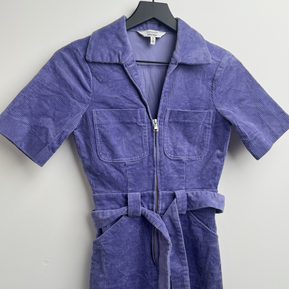 &Other Stories Los Angeles Atelier Corduroy Jumpsuit 0 Purple Romper Womens
